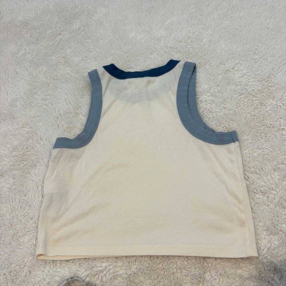 Madewell Womens Cropped Tank Colorblock Sz S Casual School College Preppy Chic - Picture 2 of 6